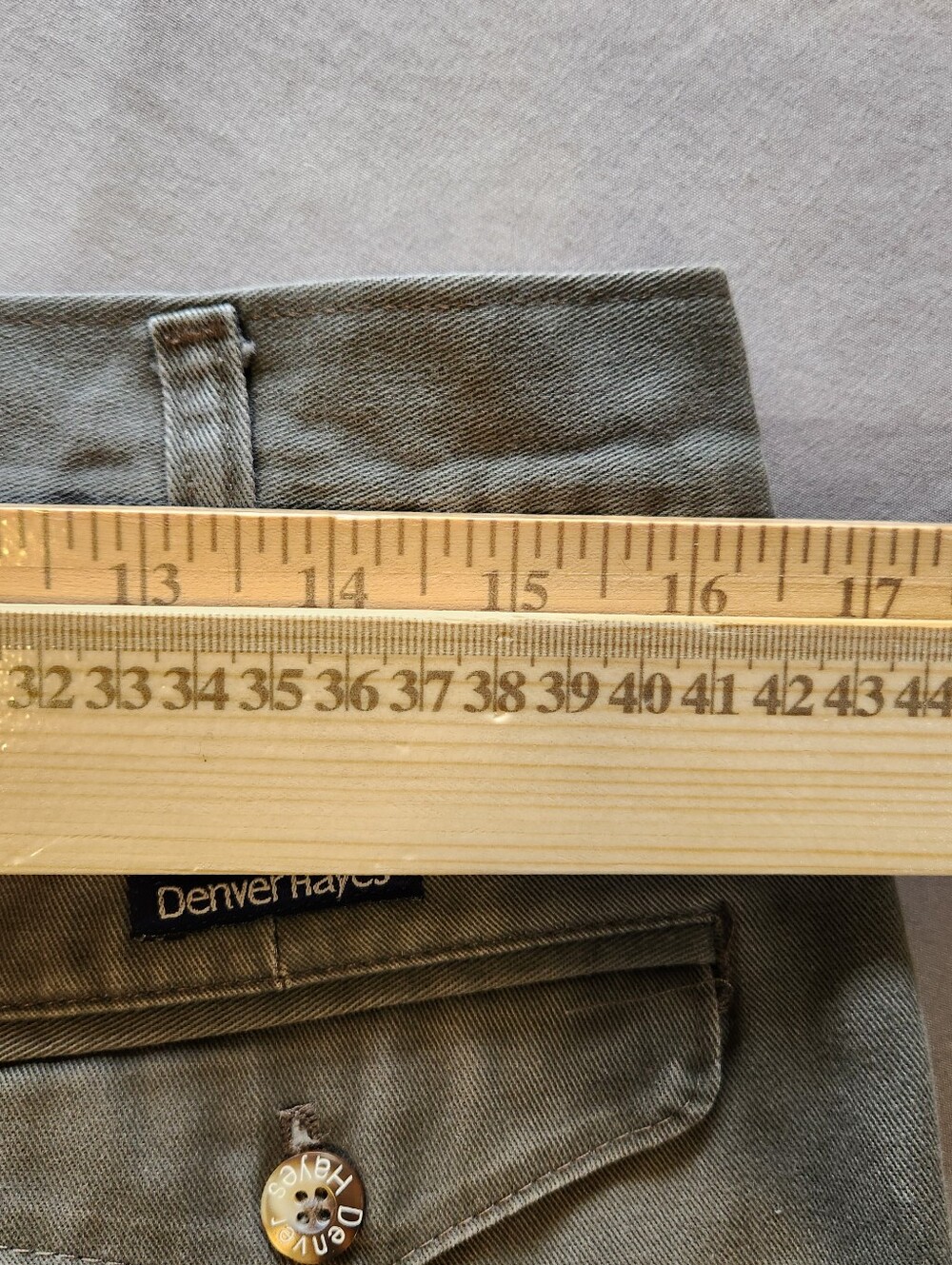Denver Haynes VTG Olive Green Pleated Casual Pants Made In Canada Workwear - Picture 10 of 12